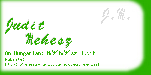 judit mehesz business card